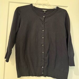 Talbots Dark blue 3/4 sleeve Women's Cardigan Sweater